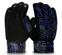 BEAST RAGE Gants de Gardien de But pour Enfants, garçons, Filles,Gants de Gardien de But de Football, Paume antidérapante en Latex 4MM,adhérence Accrue (Bleu, Size 4 Suitable for 6 to 9 Years Old)