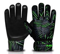 BEAST RAGE Gants de Gardien de But pour Enfants, garçons, Filles,Gants de Gardien de But de Football, Paume antidérapante en Latex 4MM,adhérence Accrue (Vert, Size 3 Suitable for 5 to 6 Years Old)