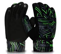 BEAST RAGE Gants de Gardien de But pour Enfants, garçons, Filles,Gants de Gardien de But de Football, Paume antidérapante en Latex 4MM,adhérence Accrue (Vert, Size 7 (S/M))