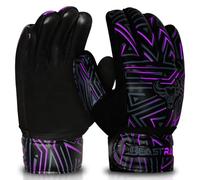 BEAST RAGE Gants de Gardien de But pour Enfants, garçons, Filles,Gants de Gardien de But de Football, Paume antidérapante en Latex 4MM,adhérence Accrue (Violet, Size 5 Suitable for 9 to 12 Years Old)