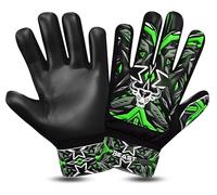 BEAST RAGE Gants de Gardien de But pour garçons,Enfants, Jeunes Gants de Gardien de But de Football, Forte adhérence,Soutien du Poignet (Vert, Taille 8 (M/L))