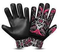 BEAST RAGE Gants de Gardien de But pour garçons,Enfants, Jeunes Gants de Gardien de But de Football, Forte adhérence,Soutien du Poignet (Rose, Taille 6 Convient pour Les Enfants de 12 à 15 Ans)