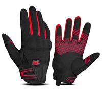 BEAST RAGE Gants de Moto d'été- Gants d'équitation à écran Tactile Respirant pour Hommes et Femmes, Gant de Course Hors Route légers avec Protection des Doigts,adhérence antidérapante (Rouge, 2XL)