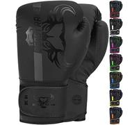 Beast Rage Guantes de Boxeo Para Entrenamiento de Sparring Pro Impact Muay Thai MMA Kickboxing Hombres Mujeres Adultos Saco de Boxeo Pesado Almohadillas de Enfoque Guantes (Black, 10 OZ)