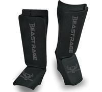 BEAST RAGE Protège-Tibias pour Muay Thai, Kickboxing, MMA, Taekwondo, Boxe, Arts Martiaux, Chaussettes élastiques rembourrées, Coussinets de Protection du Cou-de-Pied, protège-Tibias,