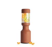 BEAST The Mini Blender Mini blender de cuisine mélange smoothies et smoothies, vinaigrettes, sauces, plongées, couvercle de paille et pailles incluses, 600 W (terra)