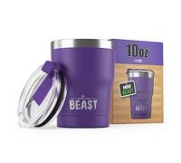 Beast Tumbler - 300 ml (10 oz), Deep Purple | Reusable Stainless Steel, Vacuum Insulated Cup | Double Wall Travel Flask Perfect for Hot or Iced Coffee | BPA Free