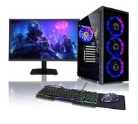 BEASTCOM Q3 | PC Gamer Complet | AMD Ryzen 3 4X 4,00GHz | 16Go RAM | 256Go SSD + 1To | 4K Vega 6 cœurs | Écran LED 24" + Clavier + Souris + Tapis de Souris | HDMI | WiFi | Windows 11 Pro