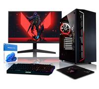 BEASTCOM Q3 | PC Gamer Complet | AMD Ryzen 5 4X 3,90GHz | 16Go RAM | 512Go SSD | 4K Vega 11 Cœurs Graphique | Écran LED 24" + Clavier + Souris + Tapis de Souris | HDMI | WiFi | Win 11 Pro