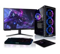 BEASTCOM Q5 | PC Gamer Complet | AMD Ryzen 5 4500 6X 4,10GHz 12 Threads, NVIDIA RTX 5060 Ti 8Go, 32Go RAM, 1To NVMe SSD, Écran LED 27" + Clavier + Souris + Tapis de Souris | WiFi 5, Windows 11 Pro