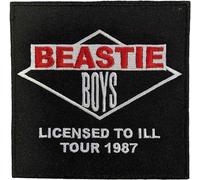 Beastie Boys - Ecusson à repasser "Licensed To Ill Tour 1987", tissu tissé RO10148 (taille unique) (Noir/Rouge/Blanc)