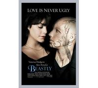 Beastly - Poster - Love Is Never Ugly + cadre amovible, Shinsuke® Maxi MDF argenté, vitre acrylique