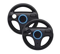 Beastron Volant de Course Compatible avec Les Jeux de Course Wii et Wii U - Pack de 2, Noir