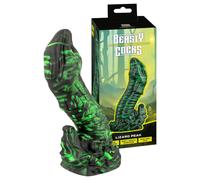 Beasty Cocks - gode pénis lézard réaliste - silicone vert noir