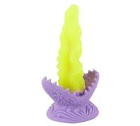 Beasty Cocks Passion Plant - Gode lumineux langue végétale avec structure de stimulation intense pour des aventures fantastiques seul et pour couples, 10 modes d'éclairage, jaune