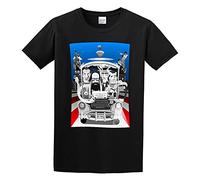 Beat Generation on The Road Artwork Cassady Burroughs Ginsberg Kerouac Cotton Unisex 100% Cotton Short-Sleeve T-Shirts Black M