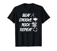 Beat Groove Rock Repeat Music Band T-Shirt Graphique avec Valeur
