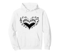 Beat It Heart Piano Notes de Musique romantiques Cadeaux pour Amoureux Sweat à Capuche