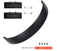Beat Studio 3 Bandeau et charnière identiques à la bande d'arche OEM + charnières de rechange pour casque Beats by Dre Studio3/A1914, Studio2 filaire/sans fil (B0500/B0501), Studio Pro/A2924 (noir)