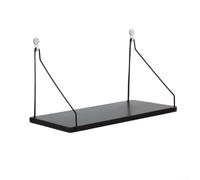 Beatanug Étagère flottante en bois pour montage mural - 30 cm - Étagère de rangement à une ligne - Facile à installer - Pour salon, chambre à coucher, dortoir ou (noir)