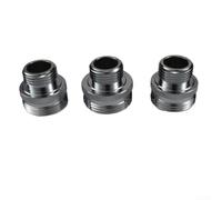 Beatanug Lot de 3 adaptateurs de bras de douche en laiton avec rotule articulée, tailles de filetage 14UN et 20UN (1-15/64" et 1-1/8"), joint en silicone chromé, étanche, pour