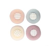 Beatanug Lot de 4 éponges de bain tournesol pour exfoliation et nettoyage en profondeur - Boule de bain moussante PU+P FPM avec ventouse en silicone, diamètre 12 cm,