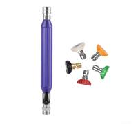 Beatanug Pistolet pulvérisateur haute pression en acier inoxydable avec 5 buses à connexion rapide à code couleur pour déclencheur de nettoyeur haute pression - Poignée ergonomique, M2214 (violet)