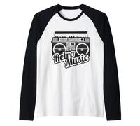 Beatbox Boombox Boombox rétro années 80-90 Manche Raglan