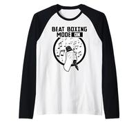 Beatboxing Mode sur Musique Old School Rap Microphone Beatboxer Manche Raglan