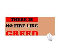 beatChong Grand Tapis de Souris antidérapant avec Citation Bouddha No Fire Like Greed