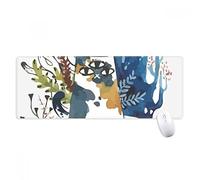 beatChong Trois Yeux Chat Aquarelle Animal Antidérapant Grand Tapis de Souris Grand Jeu étendu Bords Ordinateur Mat Cadeau