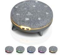 Beatfoxx ZB-7 Zen Box Soundmachine Enceinte Bluetooth avec Lumière - Machine à Bruit Blanc pour Aider les Bébés à S’endormir - Sons Apaisants de la Nature - Bruit de Mer, Chant d’Oiseaux, Orage, etc.