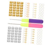 Beatifufu 1 aiguille à crochet pour dreadlocks crochets pratiques pour dreadlocks bijoux de hair charms hair toppers accessoires de cheveux pour tresses perles tressées Métal