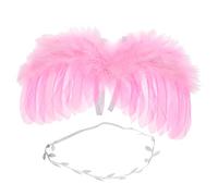 Beatifufu 1 Jeu accessoires d'ailes de bébé aile de coiffe pour enfants décor d'aile enfants ailes d'ange aile de costume décor girly aile suspendue accessoires de photographie la plume rose