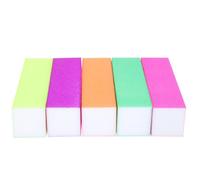 Beatifufu 10 Pièces Bloc Polissoir à Ongles Mini en Eva pour Manucure Précision et Façonnage, Bandes Irisées, Usage Personnel et École D'art des Ongles Couleur Aléatoire