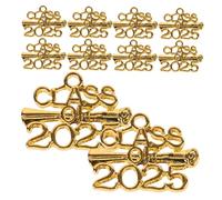 Beatifufu 10 Pièces Breloques Métal pour Bijoux DIY Pendentifs Porte-clés et Boucles Oreilles Graduation Cadeau Souvenir Remise des Diplômes