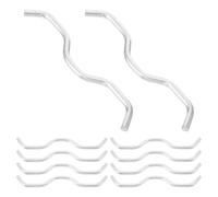 Beatifufu 10 Pièces Ensemble d'Ancrages pour Trampoline en Acier Galvanisé Argenté, Accessoire de Trampoline Robuste, Compatible avec Ressorts et Fils, Usage Extérieur