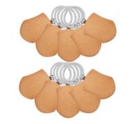Beatifufu 10 Pièces Lot de Porte Clés Vierges Forme de Bouclier Ébauches Inachevées pour Bricolage Anneaux Suspendus pour Clés Sacs et Accessoires Personnalisables