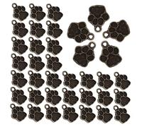 Beatifufu 100 pièces Breloques Chien Alliage Pendentifs DIY pour Bijoux Charms Patte Chien pour Bracelets Colliers et Porte-clés Couleur Bronze Antique
