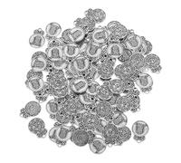 Beatifufu 100 Pièces Five Element Blessing Charms For Jewelry Making Vintage Chinese Style Pendants In Alloy Mixed Set For Necklace Bracelet Earrings Crafting