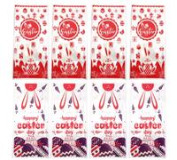 Beatifufu 100 Pièces Paquet de Bonbons de Pâques en Cellophane Opp Transparents, Sachets Présents à Motif Lapin, Carotte et Œuf, pour Fête de Pâques, Emballage de Friandises et Biscuits