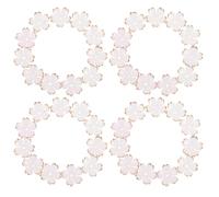 Beatifufu 100 Pièces Perles Intercalaires Acrylique Rose, Mini Décoratives | Bord Doré, Pétales à Dégradé, Finition Lisse, pour Bracelets, Barrettes et Porte-clés