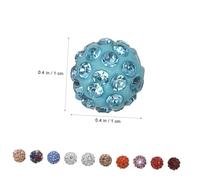 Beatifufu 100 Pièces Sparkling Rhinestone Jewelry Beads Soft Polymer Clay Beads With Holes For Bracelets Necklace Earrings Crafting