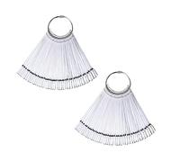 Beatifufu 100pièces Transparent False Nail Art Tips Display Color Plates for Nail Practice and Decoration