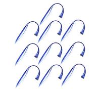 Beatifufu 10pièces Extensions Lisses à Clips Bleu Pour Cheveux Longs Pince à Cheveux Intégrale Pour Cosplay Et Occasions Spéciales