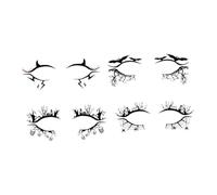 Beatifufu 12 Paires eye liner halloween stickers décalcomanies eye-liner cosplay tatouage temporaire visage d'halloween makeup halloween make up halloween autocollants le fard à paupières
