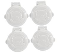 Beatifufu 12 Pièces Capuchon De Protection Couvercle De Verrouillage à Bouton-poussoir Enfant Au Four Verrouillable Couvercles De Protection De Démarrage à Clé Lave-vaisselle Blanche Abdos