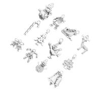 Beatifufu 12 Pièces Pendentifs de Noël Alliage pour Bijoux DIY Charms Multifonctions pour Bracelets Colliers et Décorations de Sapin