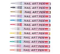 Beatifufu 12pièces Pens De Nail Art Pinceaux De Décoration Pour Feutres à Point Fine Pour Dessins Et Graffiti Set De Maquillage Pour Pour Professionnels Et Débutants