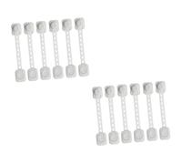 Beatifufu 12pièces Serrures De Sécurité Ajustables Pour Garçon Fille Système De Verrouillage Multifonctionnel Auto-lock Pour Armoire Tiroir Réfrigérateur Blanc